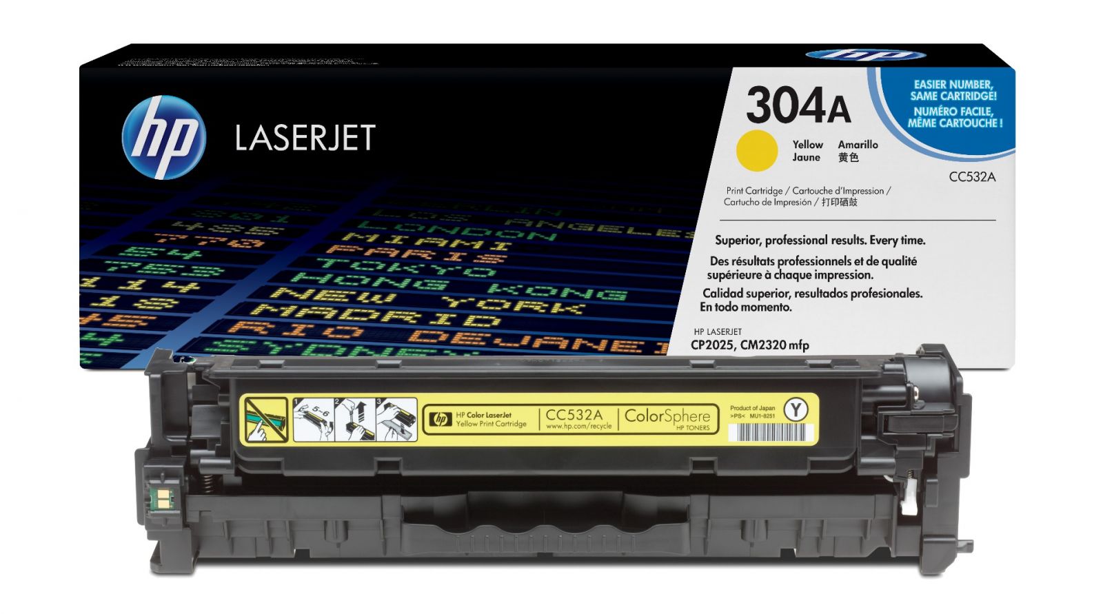 HP toner CC532A s�rga
